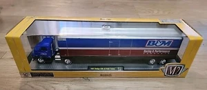 M2 Machines Auto-Haulers Blue 1957 Dodge COE & B&M Trailer R11 14-02 - Picture 1 of 4