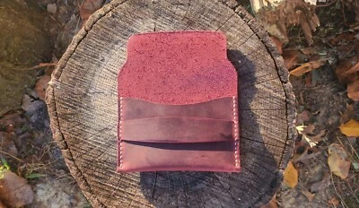 Handmade Leather Mini Envelope Wallet- Business Card Holder - Credit Card Holder - Image 1 of 4