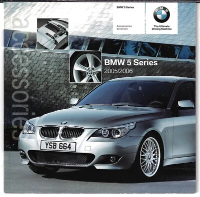BMW 5-Series Saloon E60 & Touring E61 Accessories 2005-2006 UK Market Brochure - Image 1 of 2