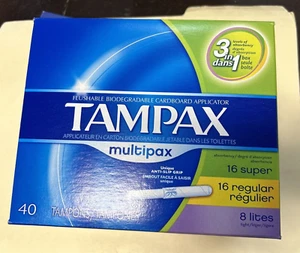 Tampax Kartonapplikator, Multipax Tampons 40 Stück - Bild 1 von 6