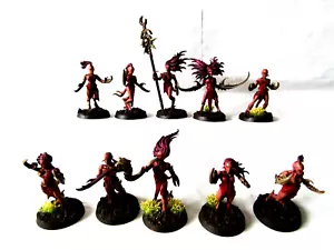 A9 WARHAMMER AOS HEDONITES OF SLAANESH ARMY - DAEMONETTES OF SLAANESH X 10 - Picture 1 of 5