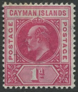 Cayman Islands Stamps 1905 1d Carmine SG9 Wmk Mult/Crown CA P14 Fine LMM Cat £25 - Picture 1 of 2
