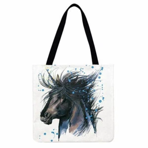 HORSE & WESTERN GIFTS ACCESSORIES HORSE PRINT SHOULDER SHOPPER TOTE BAG t - Picture 1 of 2