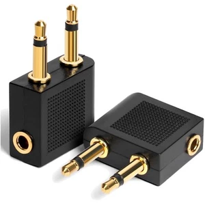 Flugzeugadapter, Kopfhöreradapter, Airline Kupplung für 3,5mm Klinken - Bild 1 von 2
