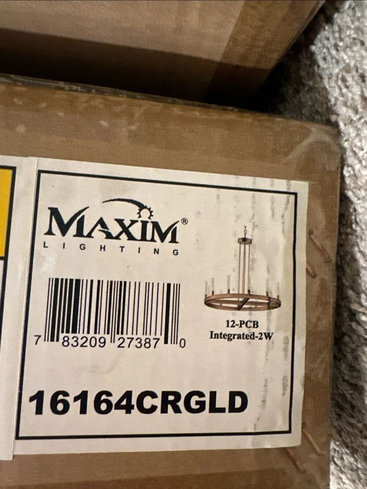 Maxim 16164CR Ovation 12 Light 32"W LED Ring Chandelier - Gold - Image 1 of 1