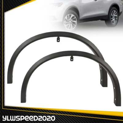 Комплект расширителей переднего крыла подходит для Nissan Rogue 14-20 левая и правая сторона текстурированный черный - Изображение 1 из 4