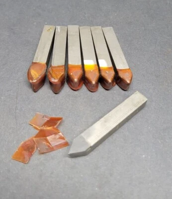 7pc 60° Brazed Carbide Tool Blank ⅜" Shank Threading Bit Machinist Lathe Turning - Image 1 of 4