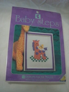 BABY STEPS GIRAFFE FRAMED PICTURE KIT CROSS STITCH EMBROIDERY Designs for Needle - Picture 1 of 3