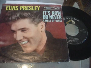 ELVIS PRESLEY it's now or never,  nm- 45 & pic sleeve on RCA VICTOR,  1960 - Picture 1 of 1