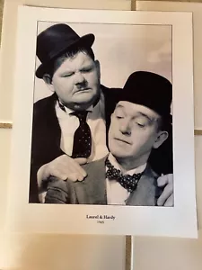 2 LIMITED EDITION, HAND MOLDED 8”x 10” PHOTOS, LAUREL AND HARDY FROM UK - Picture 1 of 4