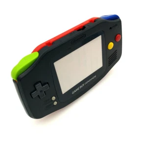 Black & Red Housing Shell Case Mix Color Buttons for Game Boy Advance - Picture 1 of 8