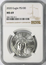 2020 $100 Platinum Eagle Statue of Liberty NGC MS69