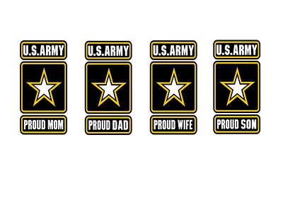 ORACAL U.S Army Strong Proud Vinyl Decal Sticker Military Car Dad Mom Son Wife Active