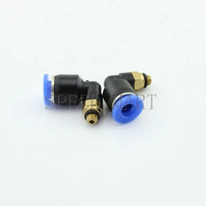 Tubo a gomito M5 BSPT filettato maschio 90 gradi raccordi rapidi pneumatico 6 mm PL6-M5 - Foto 1 di 4