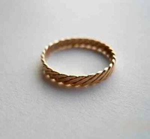Schlichter Bandring Gold Filled gefräst rund - Bild 1 von 5