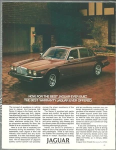 1981 JAGUAR advertisement, Jaguar SERIES III Sedan - Foto 1 di 3