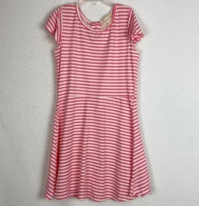 BTWEEN Girls Size 12 Dress Pink/White Striped Fit And Flair Dress - Picture 1 of 4