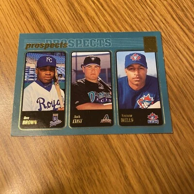 2001 TOPPS 50TH ANNIVERSARY PROSPECTS DEE BROWN/JACK CUST/VERNON WELLS KANSAS - Image 1 of 2