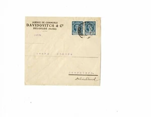 Serbia cover to Nurnberg, Germany c. 1918 pair of 25 para Peter & Alexander - Picture 1 of 2