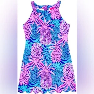 Lilly Pulitzer Sophelia Shift Dress Tropical Girls/Junior sz 16 Scuba Ponte - Picture 1 of 10
