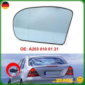 Spiegelglas Für 00-06 Mercedes Benz W203 W211 Links Außenspiegel Rückspiegel - Bild 1 von 5