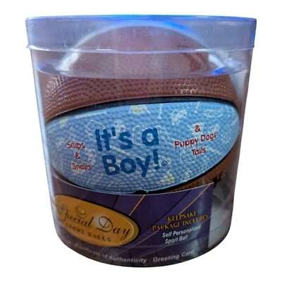 ¡Es un niño!! Anuncio de nacimiento de baloncesto Baby Keepsake personalizado NUEVO Foto 1 de 4