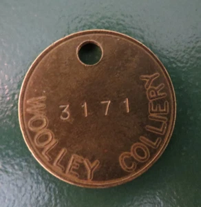 WOOLLEY Colliery Pit Check Tally - marked WOOLLEY COLLIERY 3171 - Picture 1 of 2