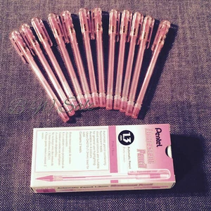 Pentel Highlighter Pencils x 12 Pink Pencil Fluorescent Automatic Action 1.3mm - Picture 1 of 1