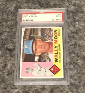 1960 TOPPS #5 WALLY MOON PSA 5 EX - Picture 1 of 2