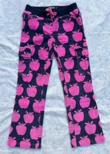 NEW Mini Boden Girl's Rib Waist Print Trousers Navy Pink Apple Corduroy Pants 9 - Picture 1 of 1