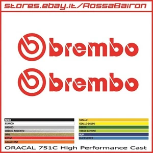 KIT 2 ADHÉSIFS BREMBO mm.120 x 28 - STICKERS AUTOCOLLANT PEGATINAS VÉNIEL - Imagen 1 de 1