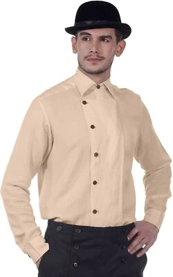 Рубашка стимпанк викторианской косплей костюм мужской стороне кнопка рубашка - Изображение 1 из 3