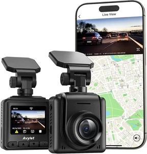 Dash Cam WiFi 2K,Cámara de Coche con APP,GPS Externo,Cámara de Tablero Frontal para Coches - Imagen 1 de 9
