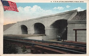 PIQUA OH PENNSYLVANIA RAILROAD PRR 1918 CARTOLINA D'EPOCA 112025 U - Foto 1 di 2