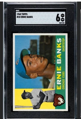 ERNIE BANKS 1960 TOPPS SGC 6! *¡RECIÉN GRADUADO! *¡BLAZER CENTRADO MUERTO! *WOWZER Foto 1 de 2