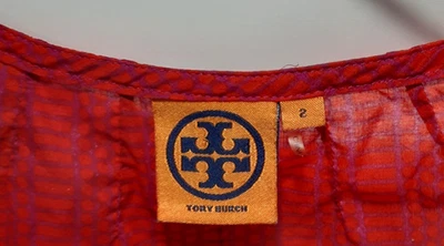 Галстук топ Tory Burch красный без рукавов передний на молнии сбоку - Изображение 1 из 4