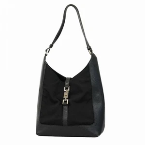 GUCCI Nylon Leder Handtasche Schwarz Jackie Silber Hardware 001 3876 Made in Italy - Bild 1 von 24