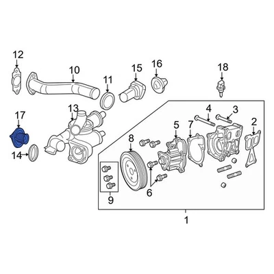 For Jeep Patriot 2013-2017 Jeep 68676481AA Engine Coolant Thermostat Foto 1 de 4