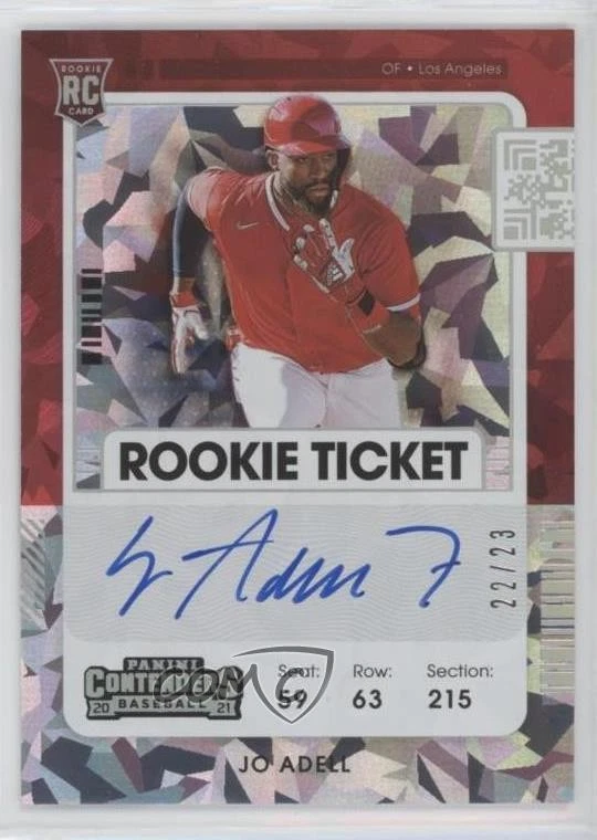 2021 Panini Contenders Cracked Ice Ticket /23 Jo Adell #121 Rookie Auto RC - Image 1 of 2