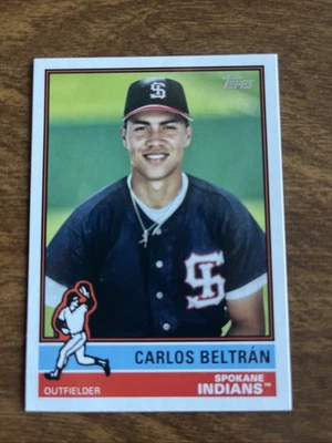Topps Pro 2005 debut Carlos Beltrán ML-7 Spokane Indians inserto Foto 1 de 2