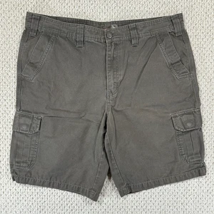 Pantalones Cortos Carga Eddie Bauer Para Hombre 38 Caqui Oscuro Algodón Lona Calce Relajado 11" Entrepierna - Imagen 1 de 13