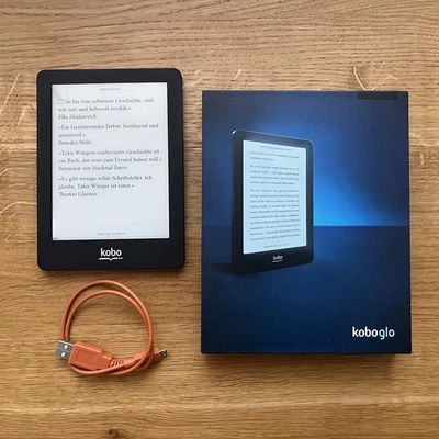 Kobo Glo - N613 - eBook Reader (2GB), WLAN, 15,2 cm (6 Zoll), Schwarz, OVP - Bild 1 von 4