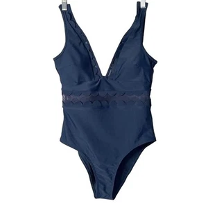 Cupshe Badeanzug Damen Größe M Einteiler blau geformte Cups Rüschen Schulter Neu mit Etikett - Bild 1 von 8