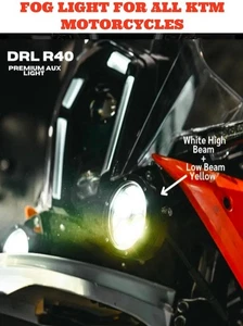 FOG LIGHT DRL R40 FIT FOR ALL KTM MOTORCYCLES - Picture 1 of 8