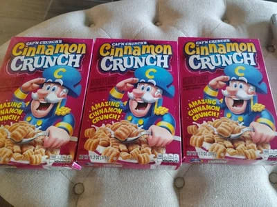 Cap’n Crunch Cinnamon Exclusive  Cereal Box 11.2oz Expired 3 Boxes - Image 1 of 4