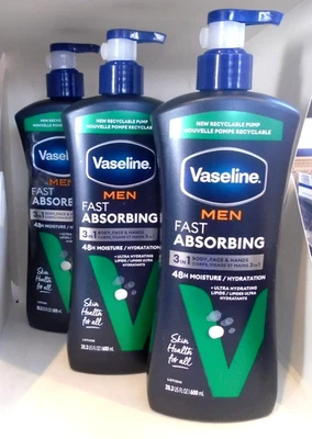 Vaseline Men Hand & Body Lotion Healing Moisture 20.3 Fl Oz (Pack of 3) - Image 1 of 2