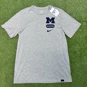Michigan Wolverines Nike Tee Heather Gray Men's Size Medium NWT - Picture 1 of 7