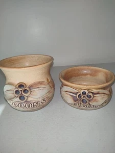 Vintage Grashir Pottery Teabag Bowl And Spoon Jar - Picture 1 of 3
