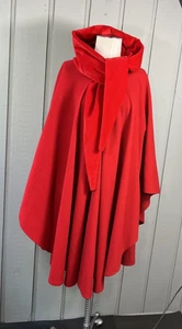 Molina By Jimmy Hourihan Dublin Ireland Wool Cashmere Blend Cape Red ONE SIZE - Picture 1 of 9