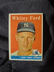 1958 Topps Baseball Whitey Ford #320 VG-EX Surface Scratches  - Picture 1 of 2
